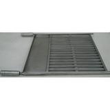 Grelha de inox barra chata com area de apoio 45x65cm - Arteinoxx