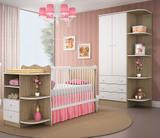 Guarda Roupa 2 Portas com Cantoneira + Berço com Cantoneira Doce Sonho Kit 2 Peças - QMovi