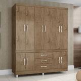 Guarda-Roupa Araplac Casal 10 Portas 3 Gavetas com corrediças metálicas deslizantes