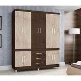 Guarda-Roupa Araplac Casal 10 Portas 3 Gavetas com corrediças metálicas deslizantes