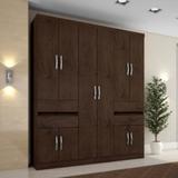 Guarda Roupa Casal 10 Portas 1430 Imbuia - Araplac