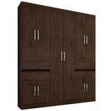Guarda Roupa Casal 10 Portas 1430 Imbuia - Araplac