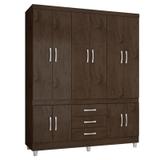 Guarda Roupa Casal 10 Portas 18490 Imbuia - Araplac
