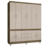 Guarda Roupa Casal 10 Portas 3 Gavetas 18490 Araplac