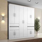 Guarda Roupa Casal 10 Portas 4 Gavetas Flex Color - Araplac