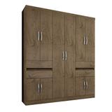 Guarda Roupa Casal 1430 10 Portas 4 Gavetas cor Demolição - Araplac