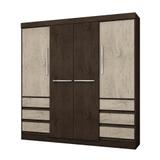 Guarda Roupa Casal 1477 4 Portas 6 Gavetas Imbuia/Avelã - Araplac