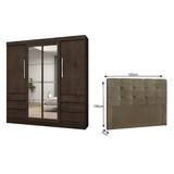 Guarda Roupa Casal 1577 e Cabeceira Clean Araplac