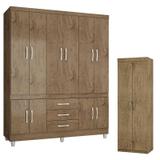 Guarda Roupa Casal 18490 e Armário Multiuso 6020 Demolição - Araplac