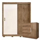Guarda Roupa Casal 1923 e Cômoda 8000 Demolição Baunilha Flex - Araplac