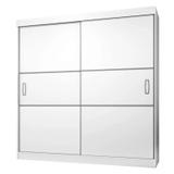 Guarda Roupa Casal 2 Portas de Correr 1940 Branco/Preto - Araplac