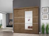 Guarda-roupa Casal 2 Portas de Correr 4 Gavetas - Araplac Atraente 2040-88 com Espelho