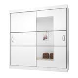 Guarda Roupa Casal 2 Portas De Correr Branco E Preto 2040 Araplac