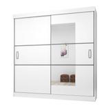 Guarda Roupa Casal 2 Portas De Correr Branco E Preto 2040 Araplac