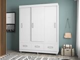 Guarda Roupa Casal 3 Portas 3 Gavetas 18495 Araplac - Branco