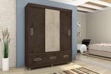 Guarda Roupa Casal 3 Portas 3 Gavetas 18495 Araplac - Imbuia - Avelã