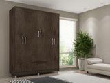 Guarda Roupa Casal 3 Portas 3 Gavetas 18495 Araplac - Imbuia