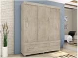 Guarda-roupa Casal 3 Portas de Correr 3 Gavetas - Araplac 18495