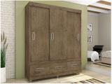 Guarda-roupa Casal 3 Portas de Correr 3 Gavetas - Araplac 18495