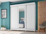 Guarda-roupa Casal 3 Portas de Correr 3 Gavetas - Araplac Stilo com Espelho