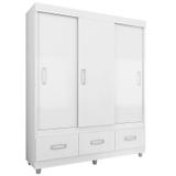 Guarda-Roupa Casal 3 Portas de correr e 3 gavetas 18495- Araplac