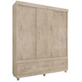Guarda-Roupa Casal 3 Portas de correr e 3 gavetas 18495- Araplac
