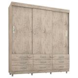 Guarda Roupa Casal 3900 Avelã Madeirado Imbuia Flex Araplac
