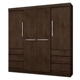 Guarda Roupa Casal 4 Portas 1477 Imbuia - Araplac