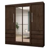Guarda Roupa Casal 4 Portas 1577 Imbuia - Araplac
