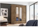 Guarda-roupa Casal 4 Portas 4 Gavetas Araplac - 4400-88 com Espelho