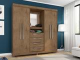 Guarda-roupa Casal 4 Portas 4 Gavetas - Araplac Moscou com Espelho