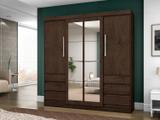 Guarda-roupa Casal 4 Portas 6 Gavetas - Araplac Atraente Sofia com Espelho