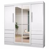 Guarda Roupa Casal 4 Portas 6 Gavetas Branco 1577 Araplac - Incorplac
