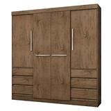 Guarda Roupa Casal 4 Portas 6 Gavetas Encanto - Móveis Leartam - Araplac