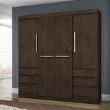 Guarda Roupa Casal 4 Portas 6 Gavetas Imbuia - Araplac