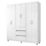 Guarda Roupa Casal 6 Portas 14460 Branco - Araplac