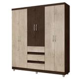 Guarda Roupa Casal 6 Portas 14460 Imbuia/Avelã - Araplac