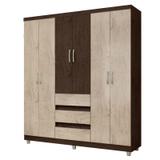 Guarda Roupa Casal 6 Portas 14460 Imbuia/Avelã - Araplac