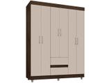 Guarda-roupa Casal 6 Portas 2 Gavetas Araplac - Exclusive