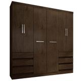 Guarda Roupa Casal 6 Portas 2177 Imbuia - Araplac