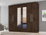 Guarda-roupa Casal 6 Portas 4 Gavetas - Araplac Bello com Espelho