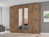 Guarda-roupa Casal 6 Portas 4 Gavetas - Araplac Bello com Espelho