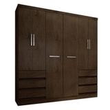 Guarda roupa Casal 6 Portas 6 gavetas 2177 Araplac Imbuia