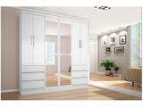 Guarda-roupa Casal 6 Portas 6 Gavetas Araplac - 217729-50 com Espelho