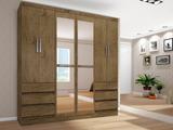 Guarda-roupa Casal 6 Portas 6 Gavetas Araplac - 217729-88 com Espelho