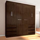 Guarda Roupa Casal 6 Portas 6 Gavetas Imbuia - Araplac