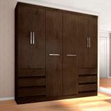 Guarda Roupa Casal 6 Portas 6 Gavetas Imbuia - Araplac
