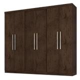 Guarda Roupa Casal 6 Portas 6000 Imbuia - Araplac