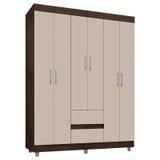 Guarda Roupa Casal 620 Imbuia Baunilha Araplac