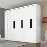 Guarda Roupa Casal 8 Portas 4 Gavetas Branco - Araplac